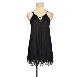 Free People Wicked Spell black mini dress